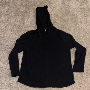 Full zip women’s black hoodie